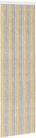 vidaXL Κουρτίνα εντόμων Chenille Γκρι και Μπεζ 56 x 185 cm 100% PP