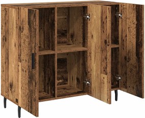 vidaXL Πλαϊνό γραφείο Παλιό ξύλο 90 x 34 x 80 εκ. Επεξεργασμένο ξύλο