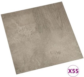 vidaXL Δάπεδο Αυτοκόλλητο Γκρι 55 τεμ. 5,11 μ² από PVC