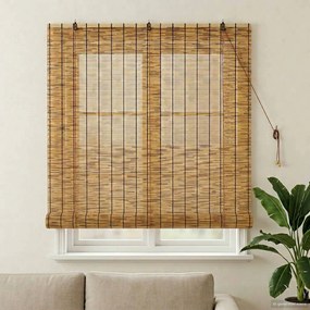 vidaXL Ρόλερ (στόρι) Καφέ 140 x 160 cm Καλάμι