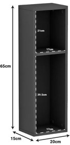 Επιδαπέδια ραφιέρα Racks σε γκρι απόχρωση 20x15x65εκ 20x15x65 εκ.