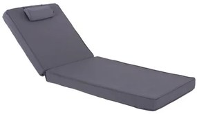 ΜΑΞΙΛΑΡΙ ΞΑΠΛΩΣΤΡΑΣ TEXTILENE 600gr/m2 SIFNOS ΓΚΡΙ HM11237.30T 194x70x11Yεκ.