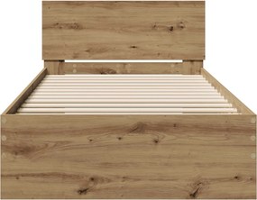 vidaXL Κρεβάτι με Κεφαλάρι Artisan Δρυς 80 x 200 cm Επεξεργασμένο ξύλο