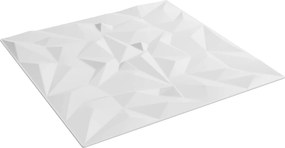 vidaXL Πάνελ τοίχου 48 pcs Λευκό 50 x 50 cm Φελιζόλ XPS