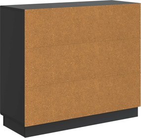 vidaXL Πλαϊνό γραφείο Μαύρο 89 x 34,5 x 77 εκ. Επεξεργασμένο Ξύλο