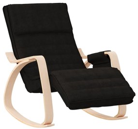 vidaXL Κουνιστή Πολυθρόνα Μαύρη Υφασμάτινη
