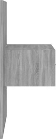 vidaXL Κομοδίνα Επιτοίχια 2 Τεμ. Γκρι Sonoma