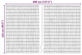 vidaXL Φράχτης από φλοιό δέντρου Καφέ 400 x 125cm Φλοιός