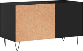 vidaXL Δισκοθήκη Μαύρη 85 x 38 x 48 εκ. από Επεξεργασμένο Ξύλο