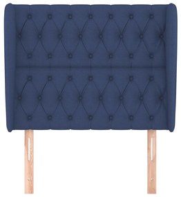 Κεφαλάρι με Πτερύγια Μπλε 103x23x118/128 εκ. Υφασμάτινο 3118288