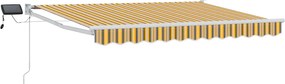 vidaXL Χειροκίνητη αναδιπλούμενη τέντα με LED 3,5 x 2,5 μ