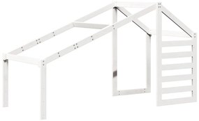 vidaXL Οροφή Κρεβατιού Παιδική Λευκό 198x87x113 εκ. Μασίφ Ξύλο Πεύκου