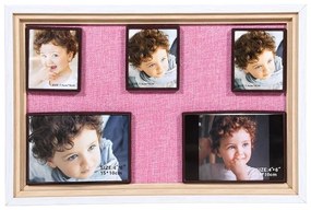 Κορνίζα 5 Θέσεων 373-91-908 25x40 8266-5 Pink Wood