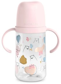 Suavinex Μπουκάλι Εκπαιδευτικό με λαβές 270ml +6μ BEAR Pink