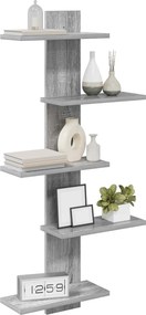 vidaXL Ράφι Τοίχου Γκρι Sonoma 48,5 x 15 x 101 εκ