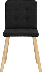 vidaXL Καρέκλες Τραπεζαρίας 2 τεμ. Μαύρες Υφασμάτινες