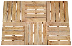 vidaXL Πλακάκια Deck 6 τεμ. Καφέ 50 x 50 εκ. Ξύλινα