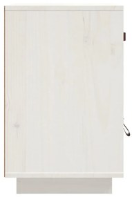 Κομοδίνα 2 τεμ. Λευκά 40 x 34 x 55 εκ. από Μασίφ Ξύλο Πεύκου - Λευκό
