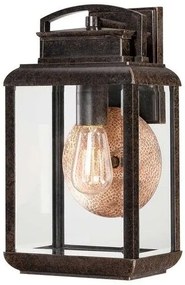 Φανάρι Απλίκα Φωτιστικό Τοίχου 1xE27 37cm IP44 Byron Elstead Lighting QZ-BYRON-M Μπρονζέ