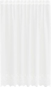 vidaXL Κουρτίνα Δαντέλας με κουρτίνες Λευκό 245x150εκ Πολυεστέρας