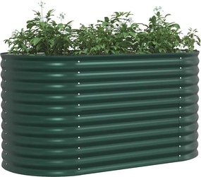 vidaXL Ανεβασμένο Κρεβάτι Πράσινο 160 x 80 x 81 cm Ατσάλι