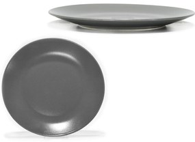 Πιάτο Γκρι Πορσελάνη Φ26cm