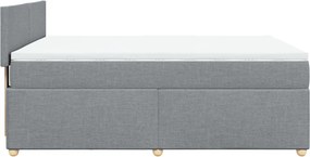 vidaXL Κρεβάτι Boxspring με Στρώμα Αν. Πράσινο 160x200εκ Υφασμάτινο