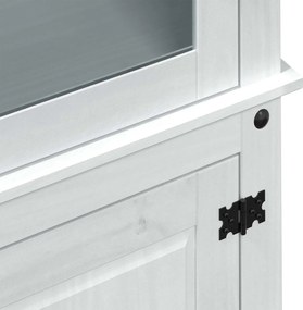 vidaXL Βιτρίνα Λευκό 103.5 x 42 x 180 εκ Στερεά ξυλεία πεύκου