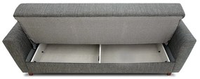 Καναπές - κρεβάτι Jason Megapap τριθέσιος υφασμάτινος με αποθηκευτικό χώρο σε χρώμα γκρι 216x85x91εκ. - Ύφασμα - GP014-0002,3