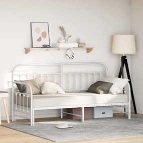 vidaXL Σκελετός κρεβατιού ημέρας Λευκό 75 x 190 cm
