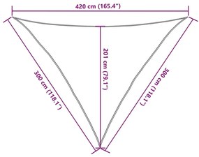 Πανί Σκίασης Ανοιχτό Πράσινο 3 x 3 x 4,2 μ. από HDPE 160 γρ./μ² - Πράσινο