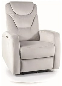 FOTEL ROZKŁADANY KRONOS VELVET JASNY SZARY BLUVEL 03 DIOMMI-80-2821