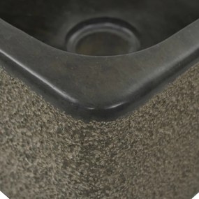vidaXL Νιπτήρας Μαύρος 30 x 30 x 15 εκ. από Riverstone