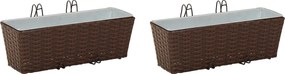 vidaXL Ραφήνα 2 pcs 50 x 17 x 17 εκ Μέταλλο