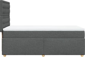 vidaXL Κρεβάτι Boxspring με Στρώμα Σκούρο Γκρι 80x200 εκ. Υφασμάτινο