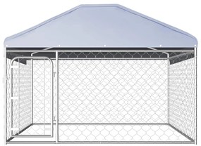 vidaXL Κλουβί Σκύλου Εξωτερικού Χώρου 200 x 200 x 135 εκ. με Στέγαστρο