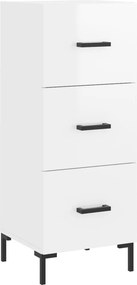 vidaXL Ντουλάπι Γυαλιστερό Λευκό 34,5x34x90 εκ. Επεξεργασμένο Ξύλο