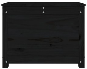 Κουτί Αποθήκευσης Μαύρο 60x32x45,5 εκ από Μασίφ Ξύλο Πεύκου - Μαύρο