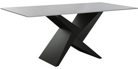 Τραπεζαρία Home ESPRIT Μαύρο Μέταλλο Κεραμικά 180 x 90 x 75 cm