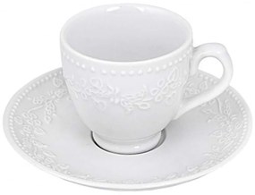 Φλιτζάνια Τσαγιού Kea (Σετ 6Τμχ) PRPW350014 200ml White Oriana Ferelli® Porcelain