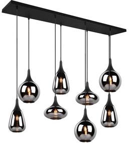 Φωτιστικό Οροφής - Ράγα Lumina 317000832 121x34x150cm 8xE14 40W Black Trio Lighting