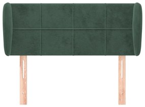 Κεφαλάρι με Πτερύγια Σκούρο Πράσινο 83x23x78/88 εκ. Βελούδινο 3117177