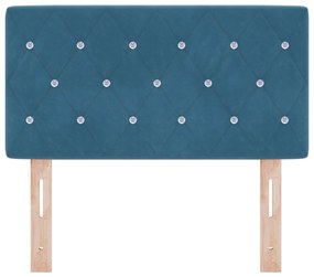vidaXL κεφαλάρι  με κρύσταλλο, tufted, σκούρο μπλε, 80 εκ βελούδο
