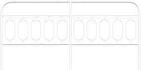 vidaXL Ανταλλακτικό κεφαλάρι Λευκό 200 εκ. Μεταλλικό