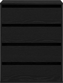 vidaXL Ντουλάπι με Συρτάρια Μαύρο 60 x 41 x 76 εκ. Επεξεργασμένο ξύλο