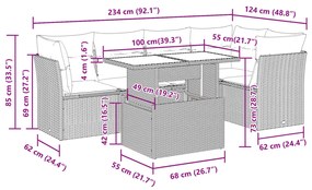 ΣΕΤ ΚΑΝΑΠΕ ΚΗΠΟΥ 6 ΤΕΜ. ΜΠΕΖ ΣΥΝΘΕΤΙΚΟ ΡΑΤΑΝ ΜΕ ΜΑΞΙΛΑΡΙΑ 3326160