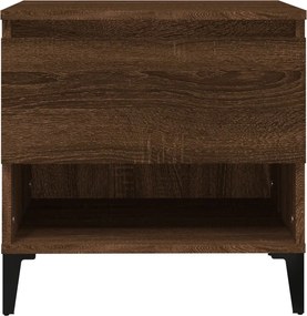 vidaXL Βοηθητικό Τραπέζι Καφέ Δρυς 50x46x50 εκ. Επεξεργασμένο Ξύλο