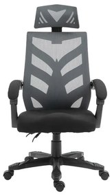 Καρέκλα Γραφείου FL09 Fylliana Γκρί - Μαύρο 60x60x114/124 εκ. 60x60x124 εκ.
