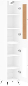 vidaXL Ντουλάπι Λευκό 34,5 x 34 x 180 εκ. από Επεξεργασμένο Ξύλο