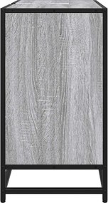 vidaXL Ντουλάπι νιπτήρα μπάνιου γκρι Sonoma 65x33x60 cm